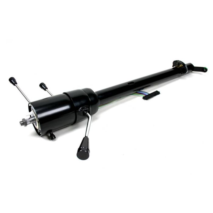 IDIDIT 1130740051 Tilt Floor Shift Steering Column, 1967-72 Ford Truck, Retrofit Black Powder Coated Finish