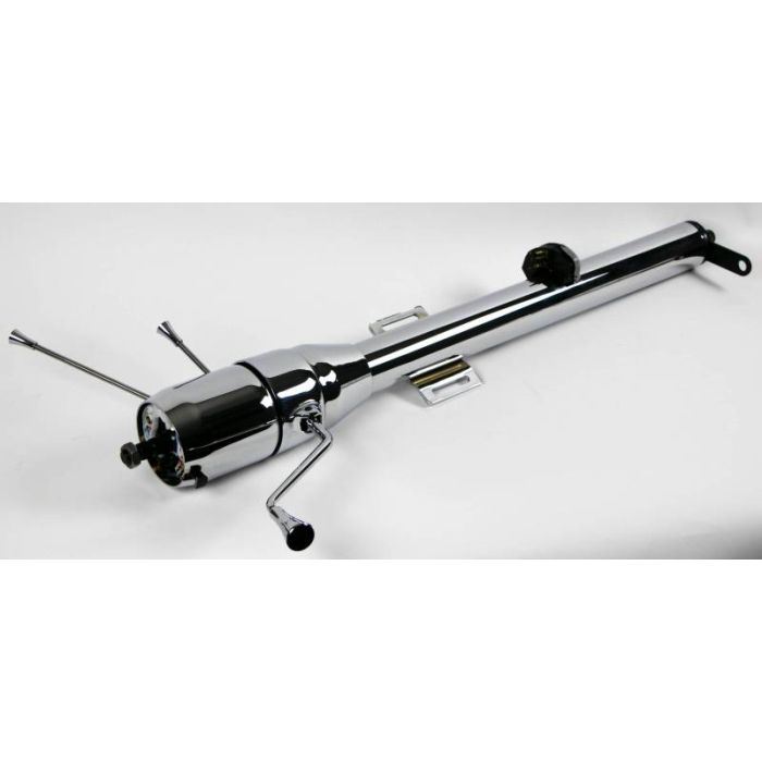 IDIDIT 1130751051 Tilt Floor Shift Steering Column, 1973-77 Ford Truck, Retrofit Black Powder Coat Finish