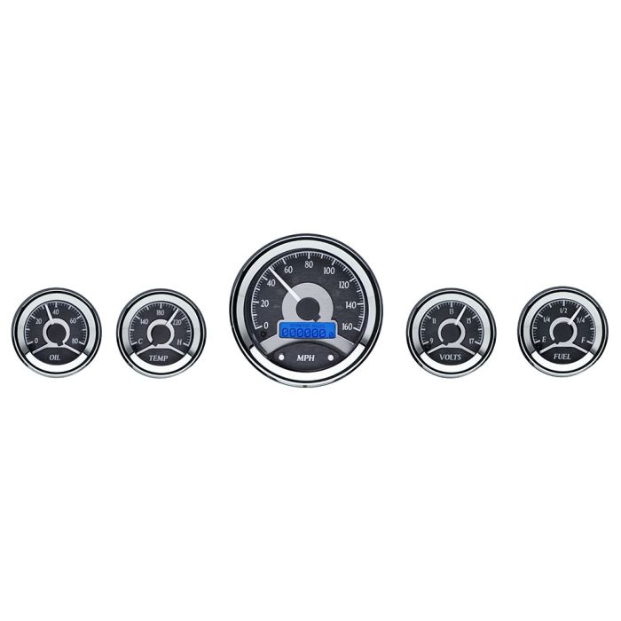Dakota Digital VHX-1050-K-B Universal 5 Round Gauge Kit