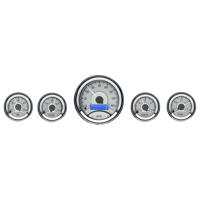 Dakota Digital VHX-1050-S-B Universal 5 Round Gauge Kit