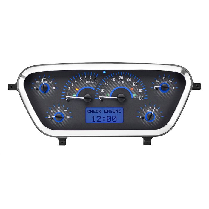 Dakota Digital VHX-53F-PU-C-B Ford 1953-1955 Pickup Gauge System