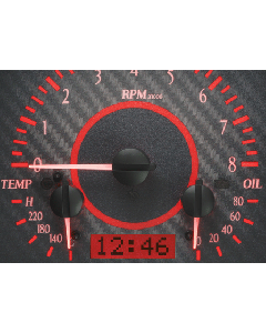 Dakota Digital VHX-1014-C-R Universal Dual Round VHX Analog Gauges
