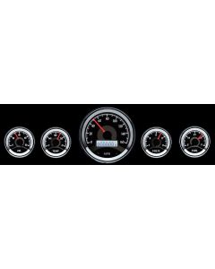 Dakota Digital VHX-1050-K-W Universal 5 Round Gauge Kit
